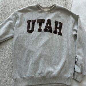 Gray Utah Crewneck Sweater
